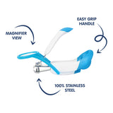 Hopop Baby Nail Clipper with Magnifying Zoom Lens Newborn+ – Blue