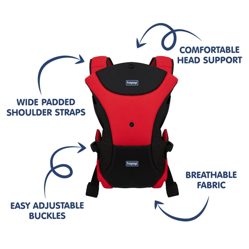 Hopop 3-in-1 Cuddle Me Baby Carrier 3-12 Months Red