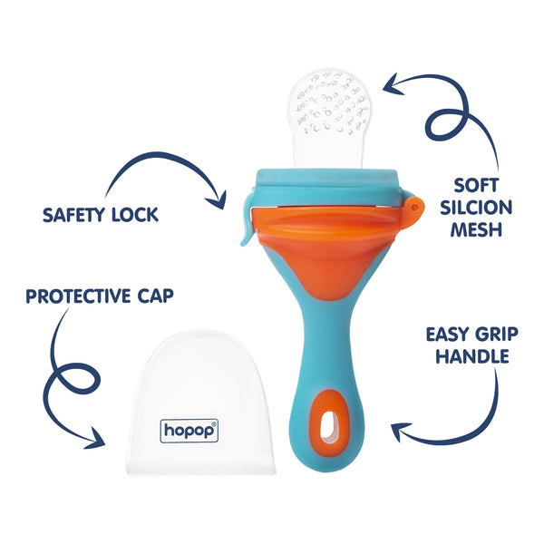 Hopop Food & Fruit Nibbler For Fruit And Veggies - Orange