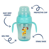 Hopop Spill-Proof Sipper Cup with Spout & Straw 210 ml Blue