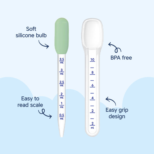 Hopop Medicine Spoon & Dropper - Green