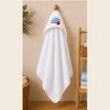 Babiano Sleeping Teddy Hooded Baby Towel – White