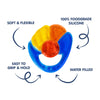 Hopop Multi-Textured Water-Filled Cooling Teether for Baby - Assorted
