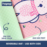 Hopop Multipurpose Baby Massage Mat & Waterproof Diaper Changing Mat Bear Pink
