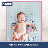 Hopop Multipurpose Baby Massage Mat & Waterproof Diaper Changing Mat Bear Blue