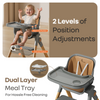 R For Rabbit 3 in 1 Walnut High Chair - Dark Grey