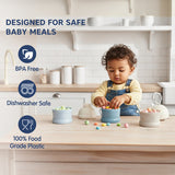 Hopop 3-Layer Multi-Functional Milk Powder Container Food Storage One Size – Blue