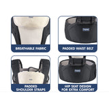 Hopop 5 in 1 Elegant Hip Seat Baby Carrier - Black