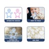 Hopop Easy Grip Silicone Teether for Teething Gums Pack of 2 Assorted