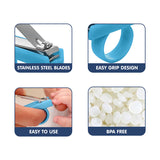 Hopop Baby Nail Clipper Cutter with Finger Grip Blue