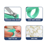 Hopop Baby Nail Clipper Cutter with Finger Grip Green