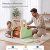 R for Rabbit Kiddie Kart Ride-On & Push Walker 4 in 1 0–3Y Up to 20kg – Green Beige