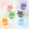 Hopop Silicone Bowl & Spoon Set with Suction Base & Snap-On Lid One Size