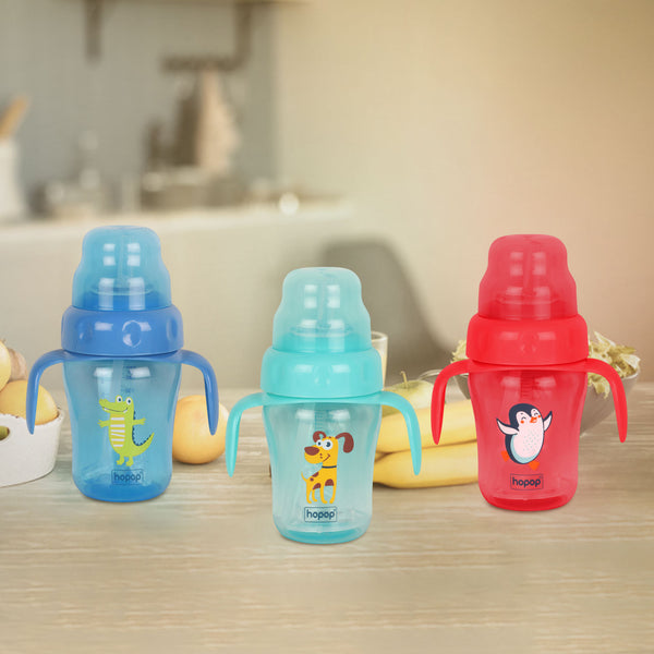 Hopop Sipper Cup with Spout & Straw -210 ML