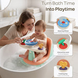 R for Rabbit Fun Time Cozy 2 in 1 6M+ Up to 15kg Baby Bath Seat– Peach Mint