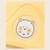 Babiano Teddy Bear Baby Hooded Towel – White & Lemon Yellow