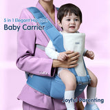 Hopop 5 in 1 Elegant Hip Seat Baby Carrier- Blue