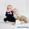 Hopop Easy Grip Silicone Teether for Teething Gums Pack of 2 Assorted