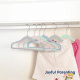Hopop Non-Slip Velvet Baby Clothes Hangers Pack of 6 Pink