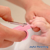 Hopop Baby Nail Clipper With Finger Grip Pink