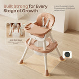 R for Rabbit Cherry Berry Multi 6 in 1 High Chair 6 Months-7 Years Soft Peach