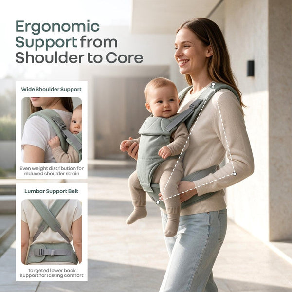 R for Rabbit Solo Wrap Comfy 5-in-1 Baby Carrier 4–36M Up to 20kg – Light Sage Green