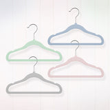 Hopop Non-Slip Velvet Baby Clothes Hangers Pack of 6 Pink