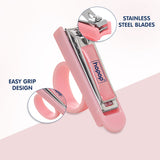 Hopop Baby Nail Clipper With Finger Grip Pink