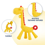 Hopop Giraffe Silicone Teether- Assorted - Assorted Colour