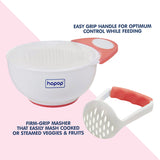 Hopop Food Mash and Serve Feeding Bowl Set - Pink