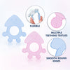Hopop Easy Grip Silicone Teether for Teething Gums Pack of 2 Assorted