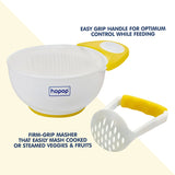 Hopop Baby Food Mash & Serve Feeding Bowl Set 15 x 11 x 7.5 cm Yellow