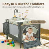 R For Rabbit Hide N Seek Multiplay Cot - Black Multi