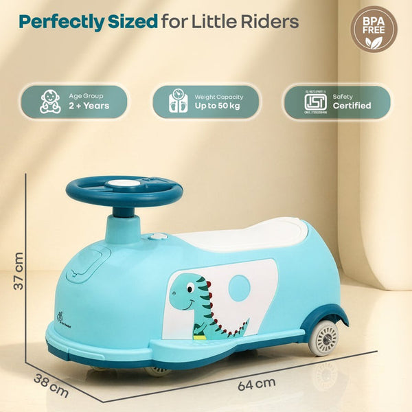 R for Rabbit Iya Iya Poppy 3-in-1 Kids Swing Car 2Y+ Lake Blue