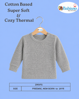 Babiano Round Neck Full Sleeve Winter Thermal Grey