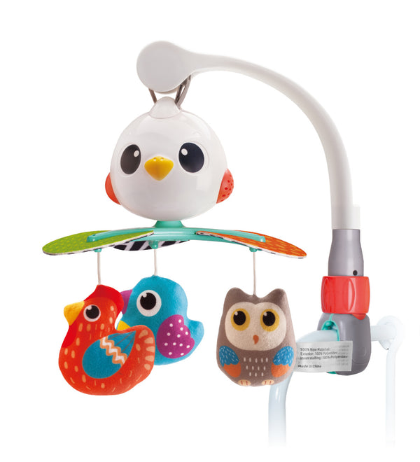 Hola Musical Cot Mobile Birds with Music & Night Light 0M+ Multicolor
