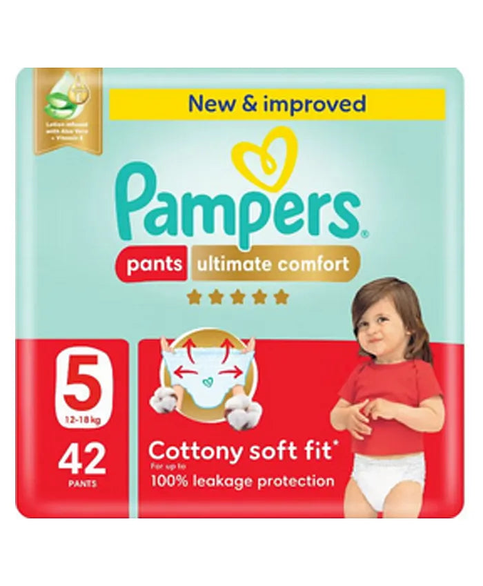 Pampers Ultimate Comfort Pants Diapers Size 5 12–18kg 42 Pcs