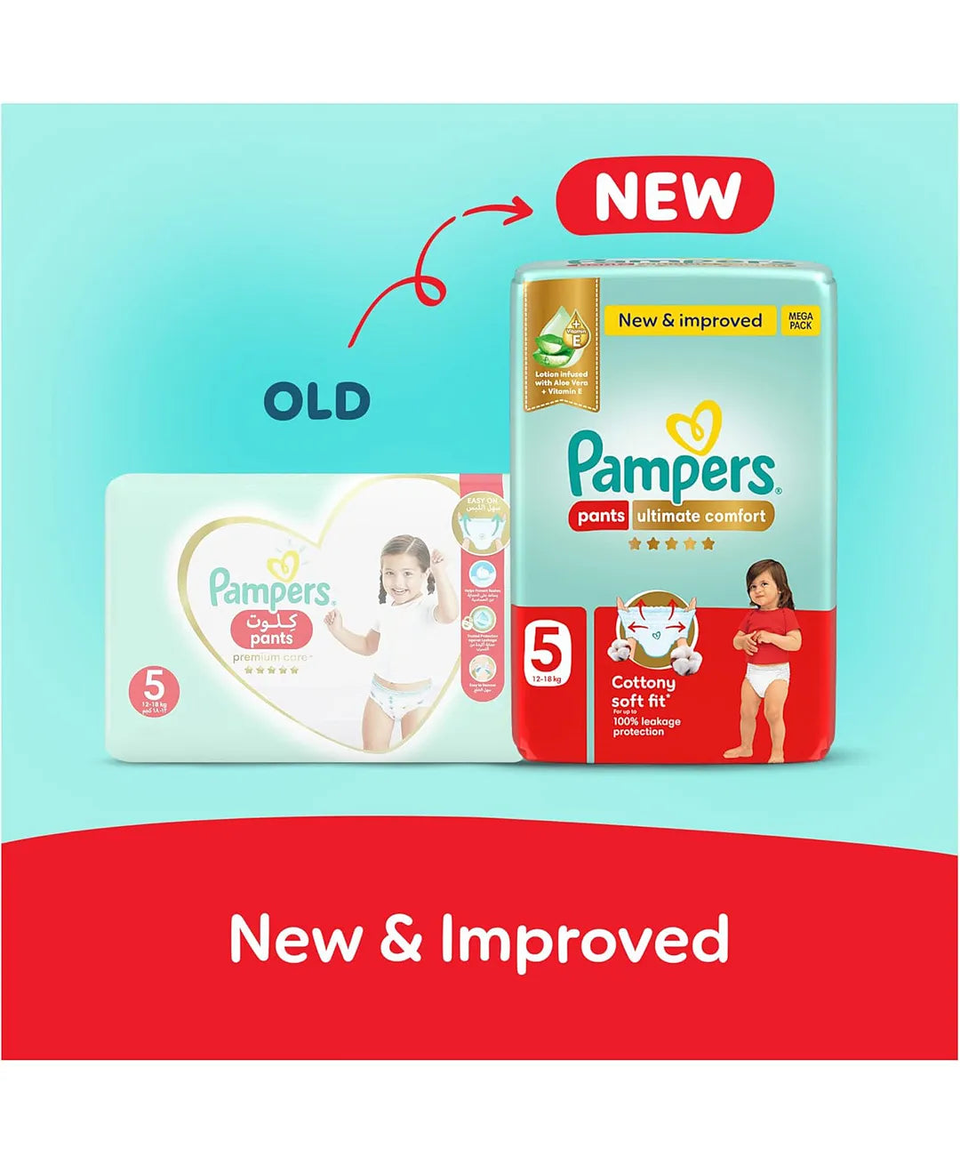 Pampers Ultimate Comfort Pants Diapers Size 5 12–18kg 42 Pcs