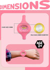 Spiky ALIEN Unique Oval Analog Kids Watch Pink