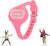 Spiky ALIEN Unique Oval Analog Kids Watch Pink