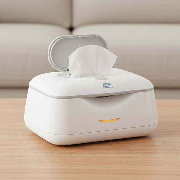 Hopop Warm Glow Gentle Heated Wipes Dispenser Standard Pack – White