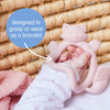 B Box Silicone Wrist Teether Fox - Lullaby Blue