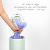 Ubbi Stainless Steel Diaper Pail with Child Safety Lock - Sage