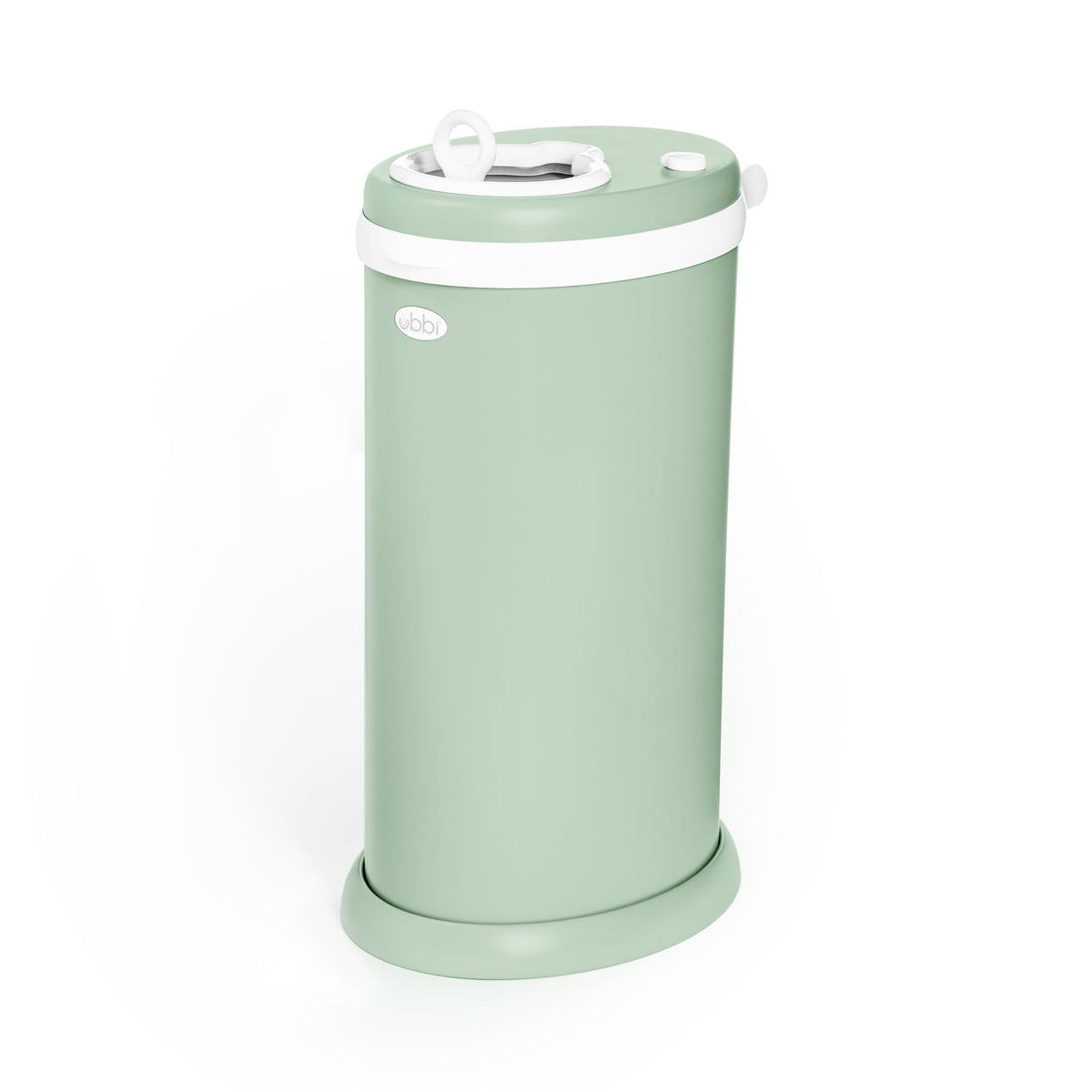 Ubbi Stainless Steel Diaper Pail with Child Safety Lock - Sage