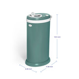 Ubbi Stainless Steel Diaper Pail with Child Safety Lock - Open Water