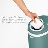Ubbi Stainless Steel Diaper Pail with Child Safety Lock - Open Water