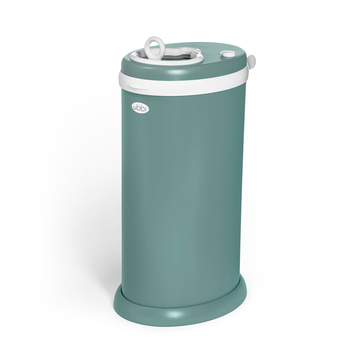 Ubbi Stainless Steel Diaper Pail with Child Safety Lock - Open Water