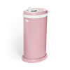 Ubbi Stainless Steel Diaper Pail with Child Safety Lock - Matte Pink