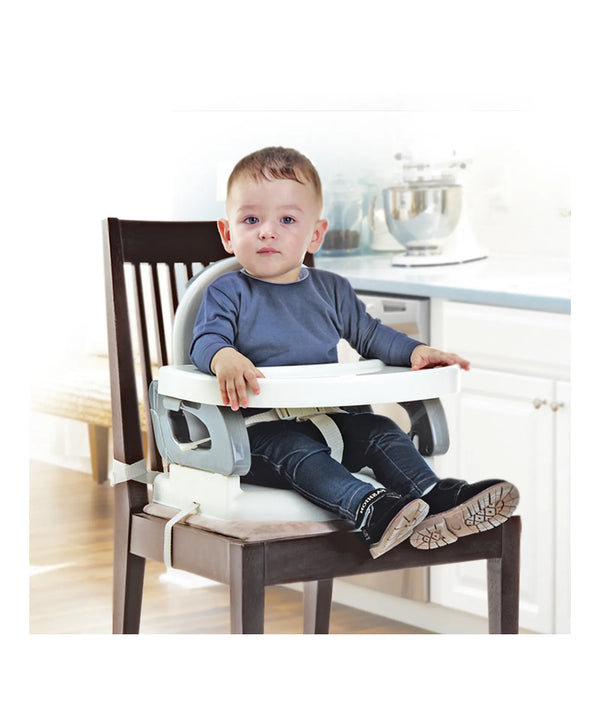 Mastela Folding Booster Seat with Tray 6M–4Y – Grey
