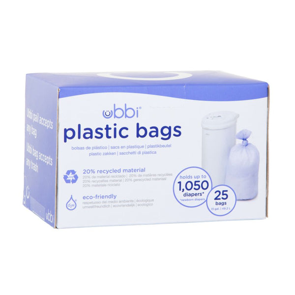 Ubbi Disposable Diaper Pail Plastic Bags - Pack of 25